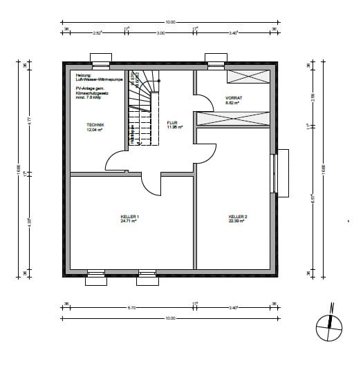 Grundriss UG Haus 1 - - Ebringen - Stilvolles Einfamilienhaus in malerischer Umgebung