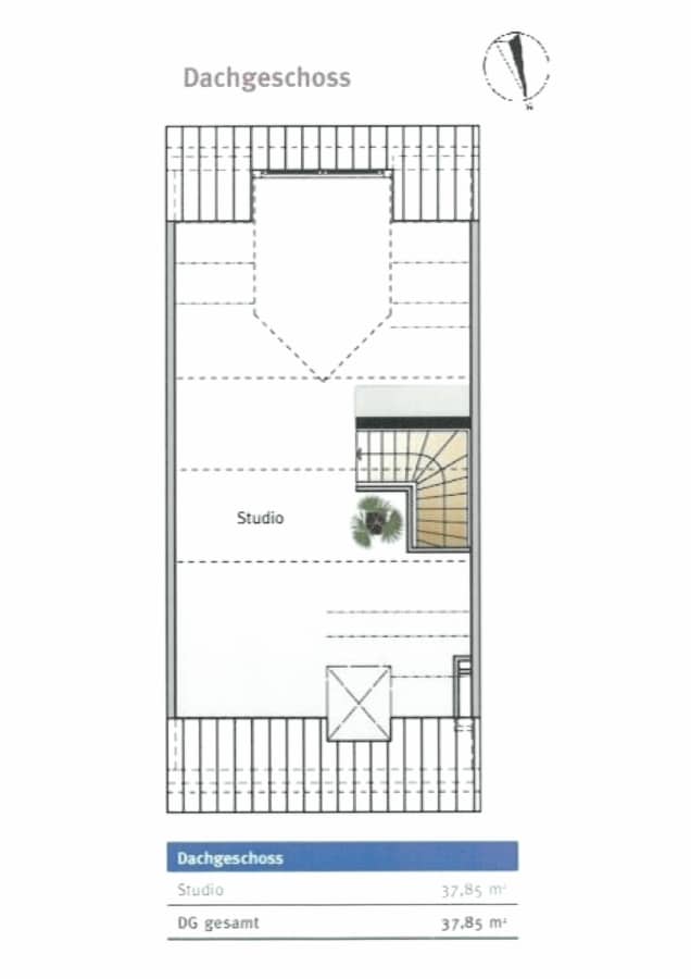 Grundriss Dachgeschoss - Schönes Reihenmittelhaus in Bad Krozingen