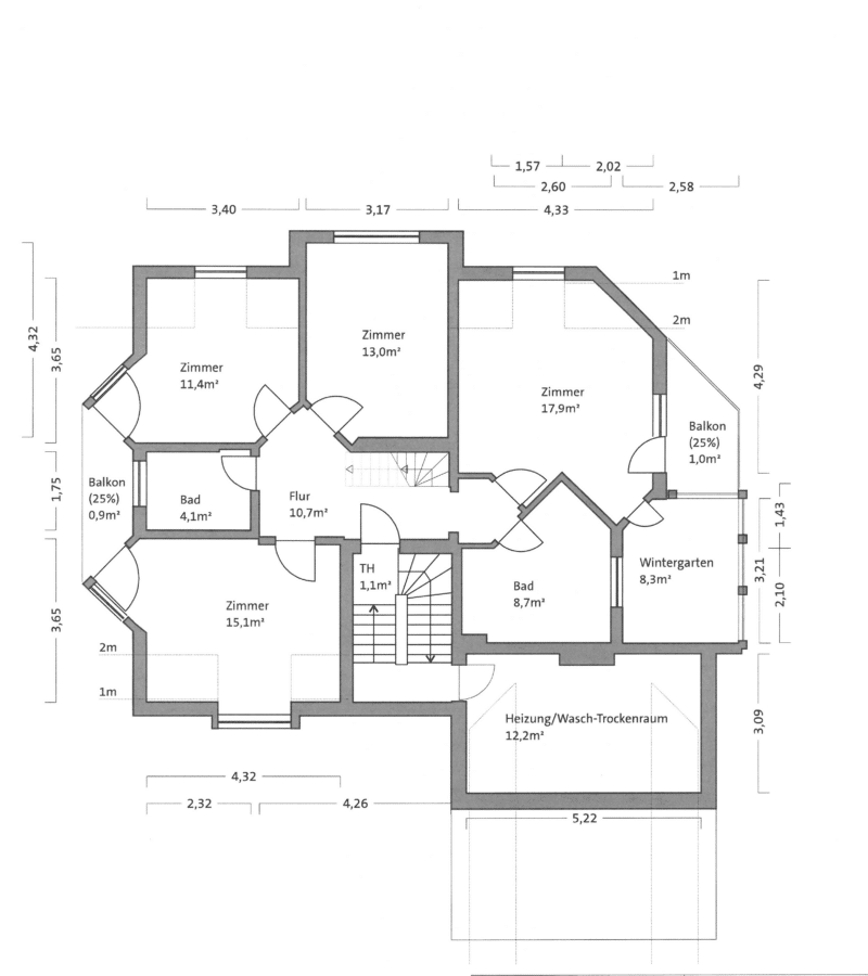Sehr gepflegtes Zweifamilienhaus mit Einliegerwohnung in March-Neuershausen - Grundriss Dachgeschoss