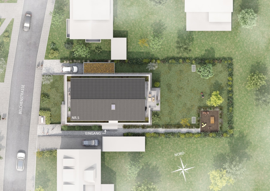 Neubauvorhaben in Gundelfingen: 3,5-Zimmer-Erdgeschosswohnung mit Gartenanteil - Lageplan