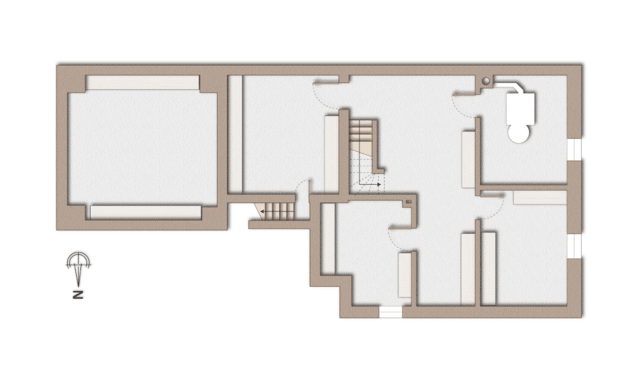 Grundriss Untergeschoss - Stilvolles und repräsentatives Geschäftshaus