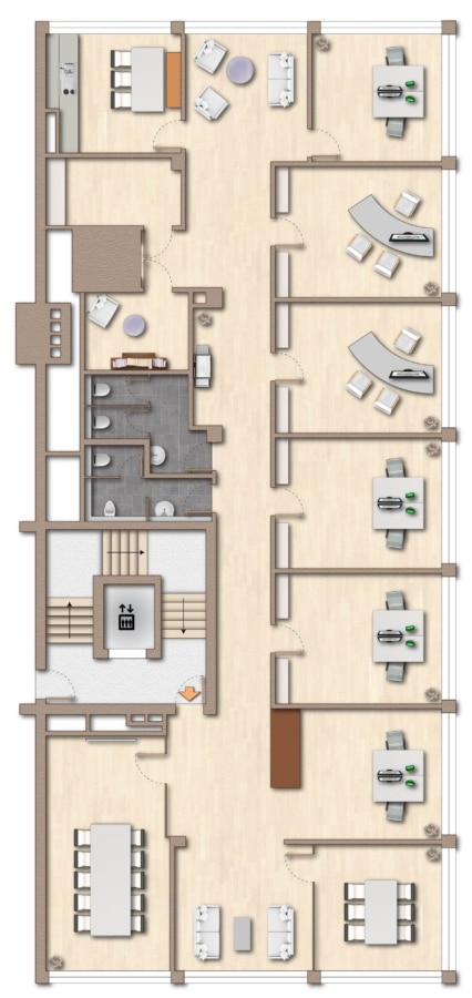 Grundriss 1. und 2 Obergeschoss - Top-Lage! Attraktive Vermietung in 1a-Lage von Freiburg