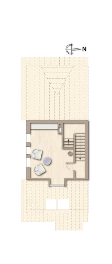 Grundriss 2. Dachgeschoss - Vermietete, renovierungsbedürftige Doppelhaushälfte in ruhiger Lage von FR-Waltershofen