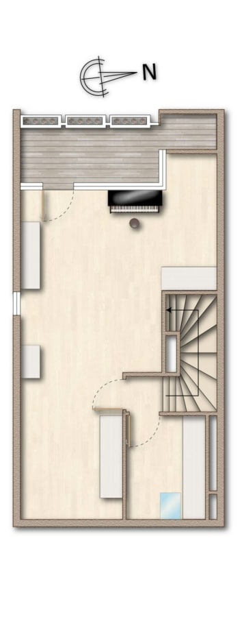 Grundriss Dachgeschoss - Familienfreundliches Reihenendhaus in Kirchzarten-Burg