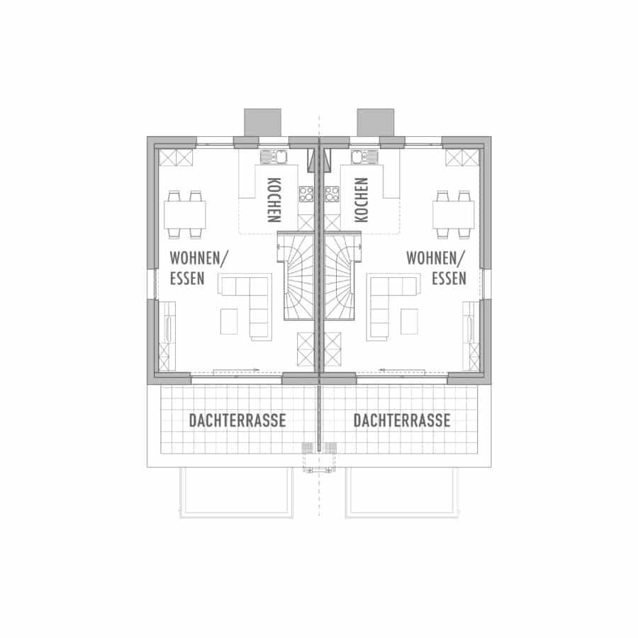 Grundriss Dachgeschoss - Doppelhäuser Burgblick in begehrter und bester Aussichtslage