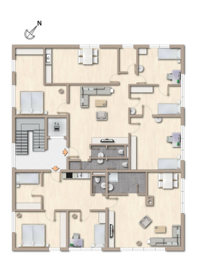 Grundriss 1. Obergeschoss - Interessante Kapitalanlage! Wohn-/Geschäftshaus im Herzen von Furtwangen