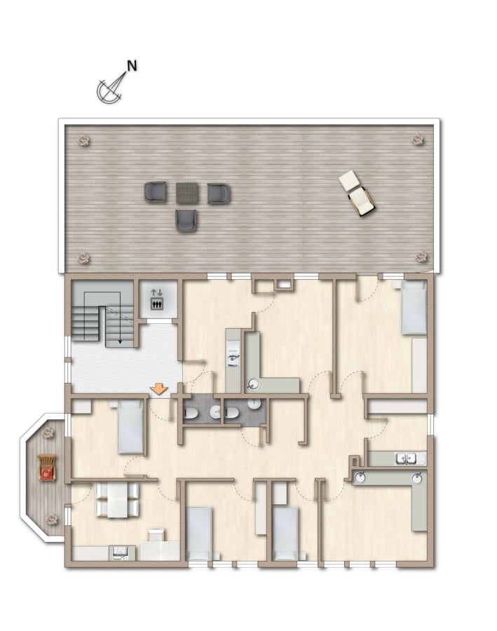 Grundriss 2. Obergeschoss - Interessante Kapitalanlage! Wohn-/Geschäftshaus im Herzen von Furtwangen