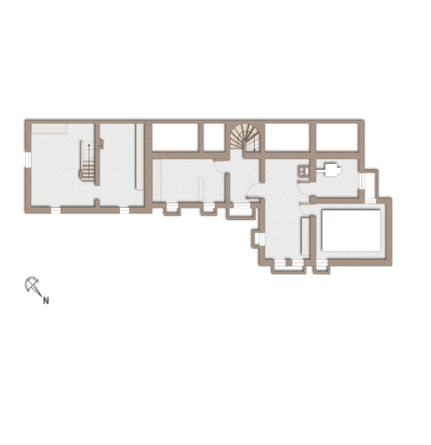 Grundriss Untergeschoss - Gepflegtes Haus mit Privatgarten und drei Wohnungen in ruhiger Lage von FR-Mooswald.